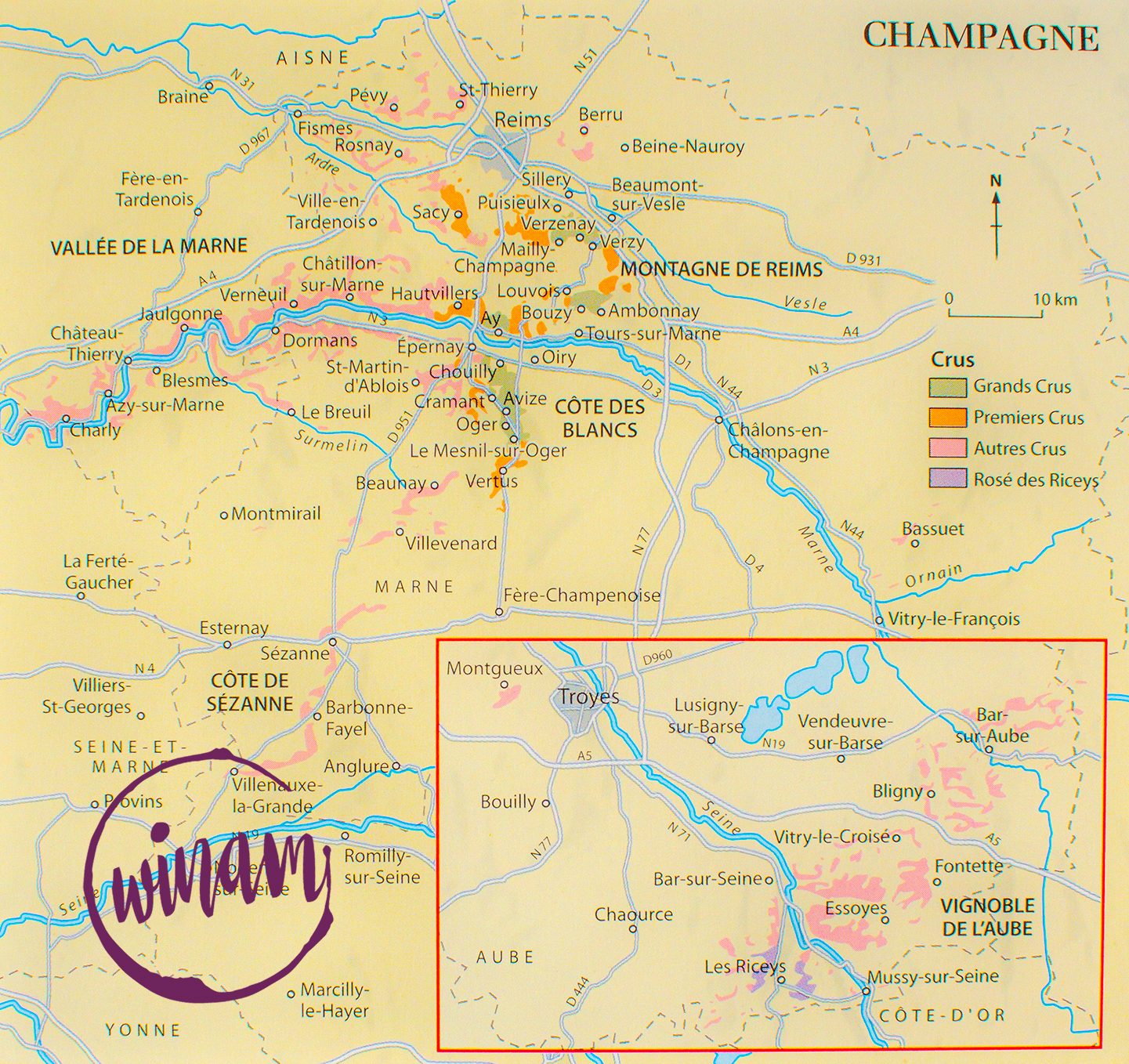 Francie - vinařské oblasti Champagne